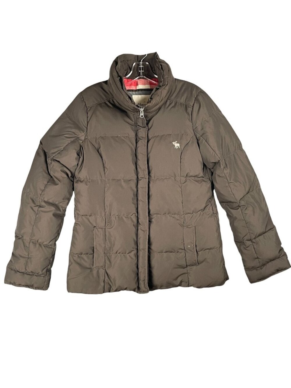 Abercrombie Fitch Coat Mens M Puffer Down Feather Flannel Lined Everyday Minimal